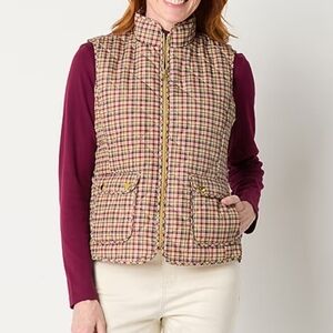NWT! Plaid puffer vest